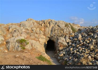 Rethymno city Greece Fortezza fortress landmark cave