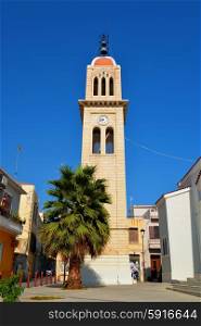 Rethymno city Megalos Antonios church tower landmark architecture