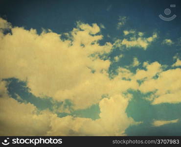 retro image of cloudy sky