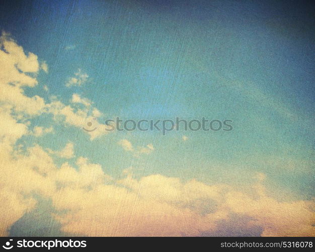 retro image of cloudy sky