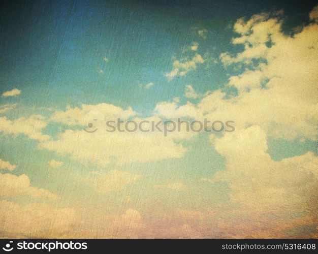 retro image of cloudy sky