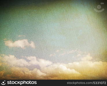 retro image of cloudy sky