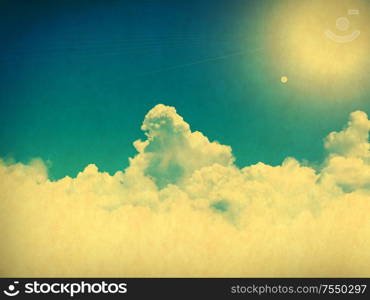 retro image of cloudy sky