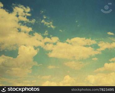 retro image of cloudy sky