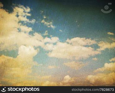 retro image of cloudy sky