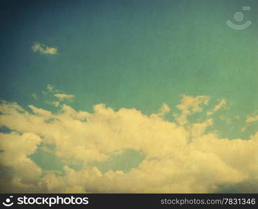 retro image of cloudy sky