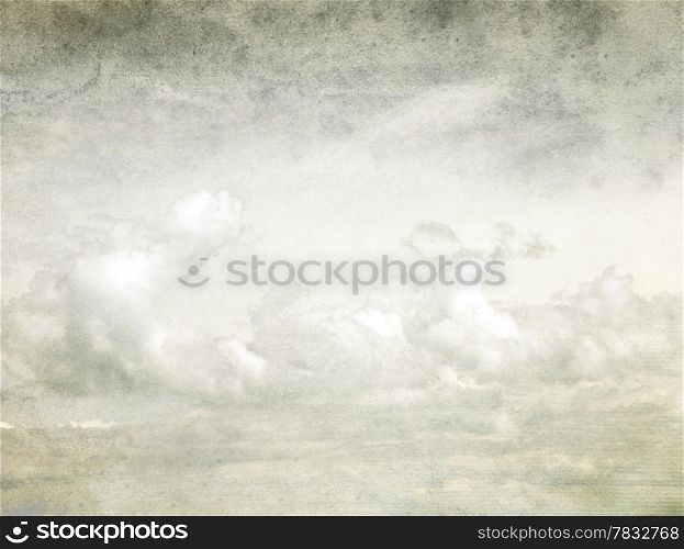 retro image of cloudy sky