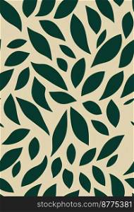 Retro leaves pattern background 3d illustrated