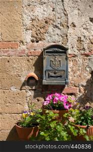 retro letter-box on a wall