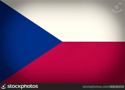 Retro look Czech Republic flag. Vintage looking vignetted Flag of the Czech Republic