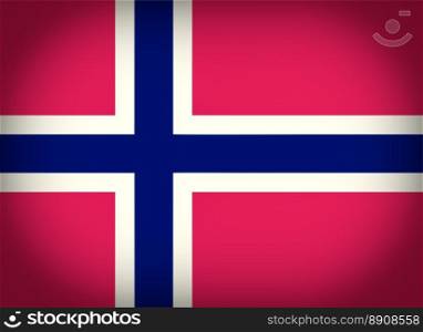 Retro look Flag of Norway. Vintage looking vignetted Norwegian flag of Norway