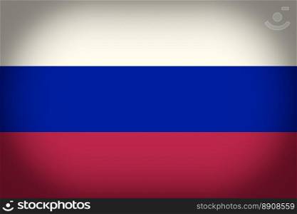Retro look Flag of Russia. Vintage looking vignetted Flag of Russian Federation