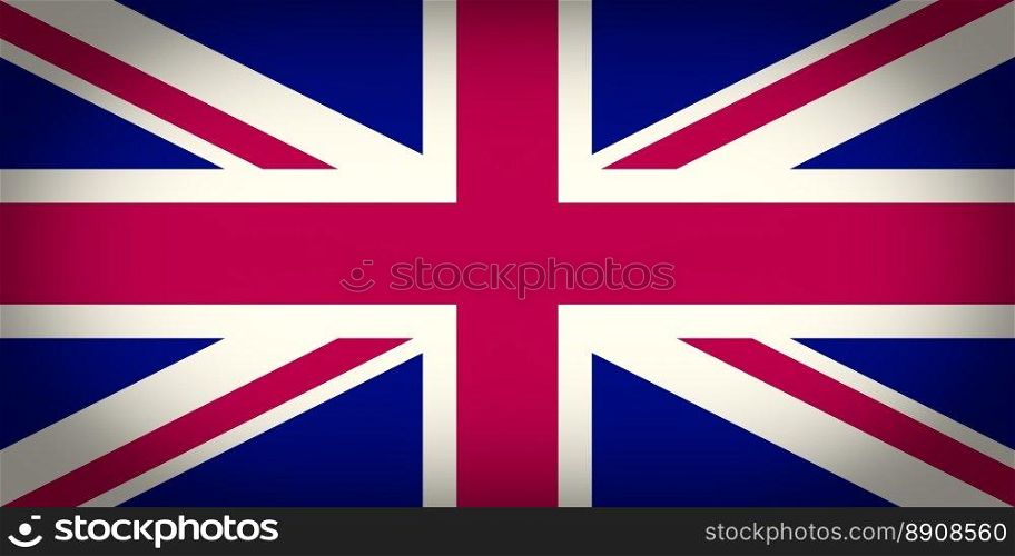 Retro look UK Flag. Vintage looking vignetted UK flag of the United Kingdom aka Union Jack