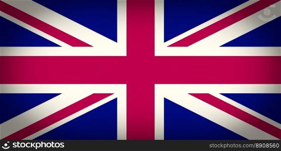 Retro look UK Flag. Vintage looking vignetted UK flag of the United Kingdom aka Union Jack