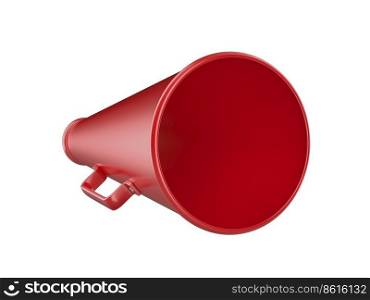 Retro megaphone in a red color