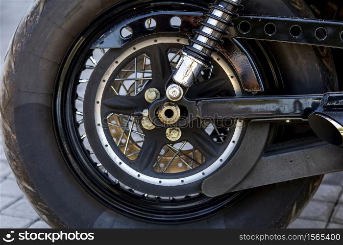 Retro motorcycle wheels and parts