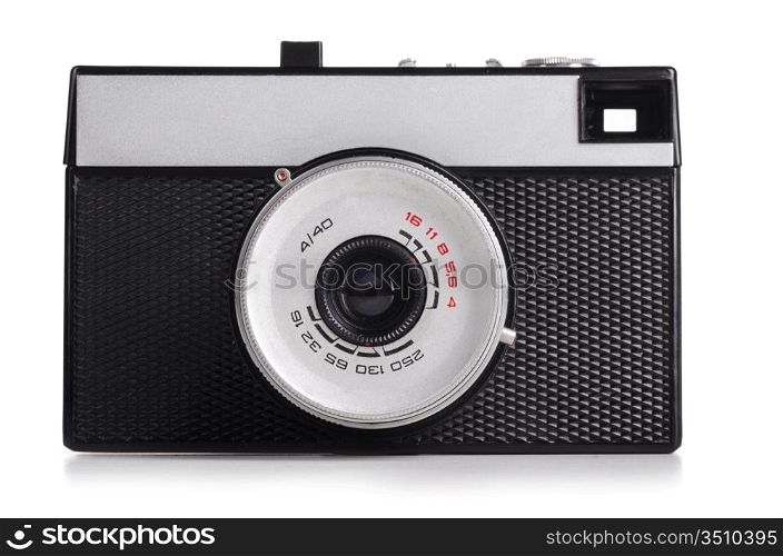 retro photo camera, cut out from white background