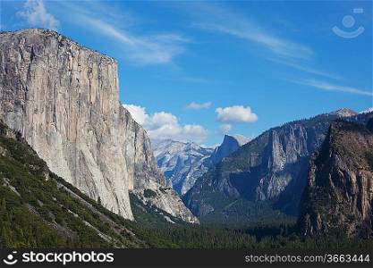 Retro photo Yosemite landscapes