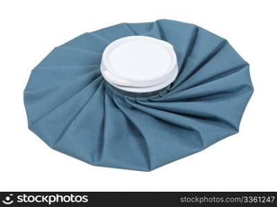 Retro pleated blue ice pack for first aid use - path included