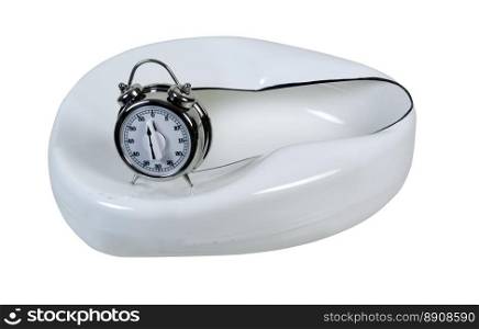 Retro porcelain and metal bed pan and timer - path included