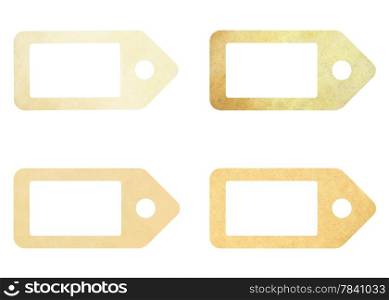 retro sales tags and labels on white background