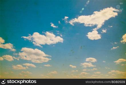 Retro sky and clouds background.&#xA;&#xA;