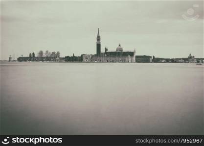 Retro style image of San Giorgio Maggiore Island, Venice, Italy