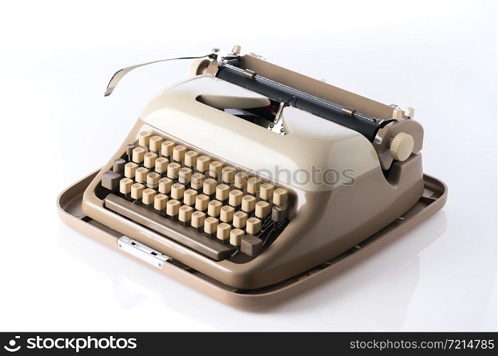 Retro style typewriter in studio