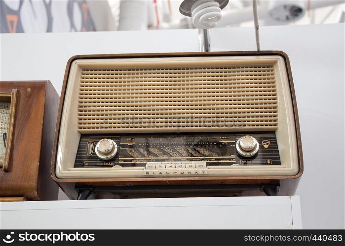 Retro styled image of an old radio