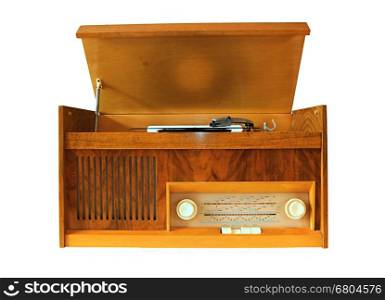 Retro vinyl gramophone.