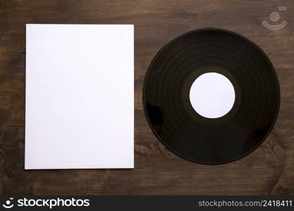 retro vinyl paper mockup