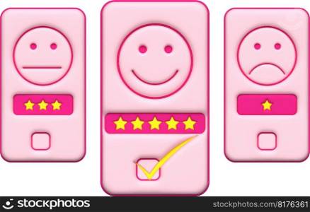 review 3d rating stars for best excellent services rating for satisfaction. Review for quality customer rating feedback.