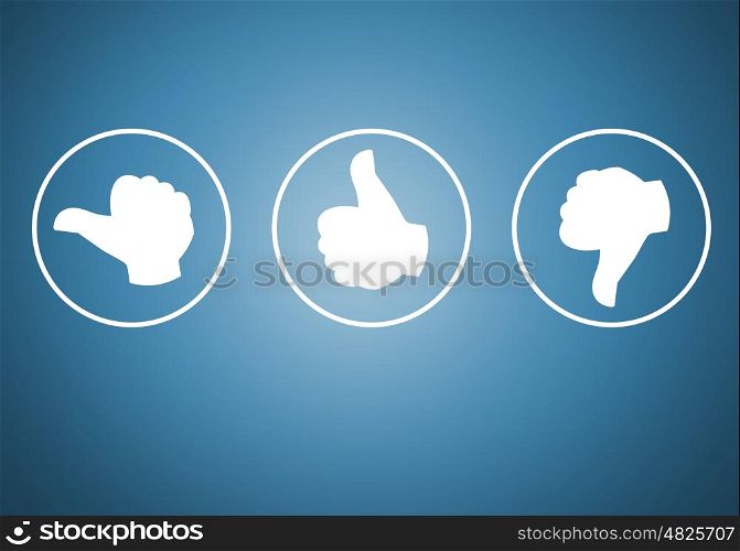 Review with your thumb icons concept. Review with your thumb icons concept.