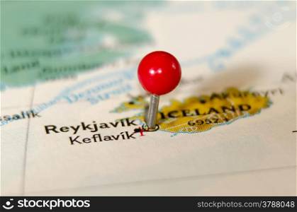 reykjavik iceland city pin othe map