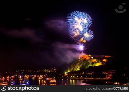 Rhein in Flammen. beautiful fireworks display at Rhein in Flammen in Koblenz 2012
