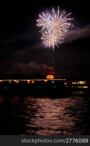 Rhein in Flammen. fireworks at the Rhein in Flammen festival in Bingen