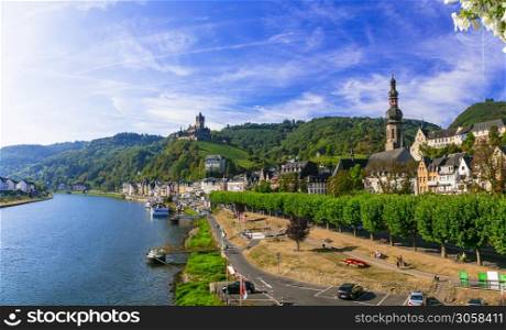 Rhein river cruises. Medieval town Cochem, Germany.