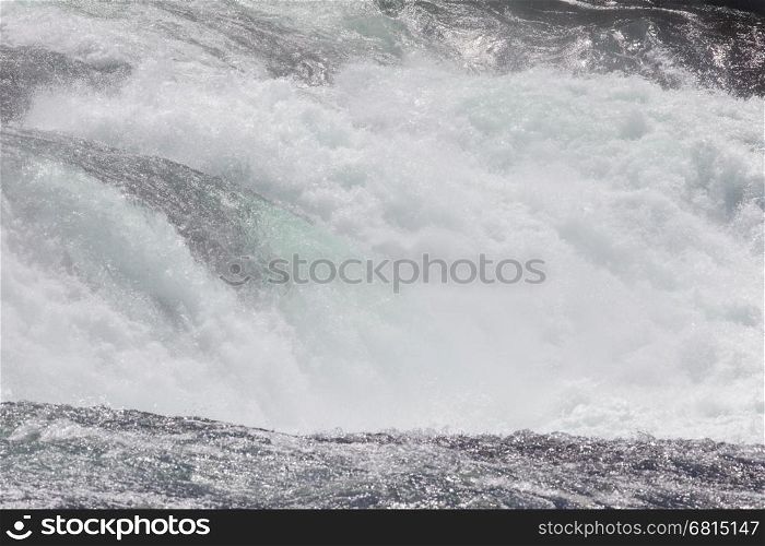 Rheinfall - View to the biggest waterfalls of Europe in Schaffhausen, Switzerland