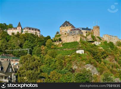 Rheinfels Castle at Rhine Valley (Rhine Gorge) in Sankt Goar, Germany