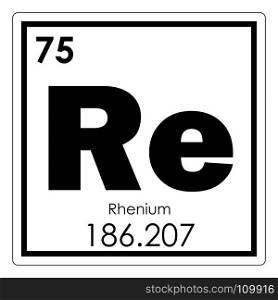 Rhenium chemical element periodic table science symbol