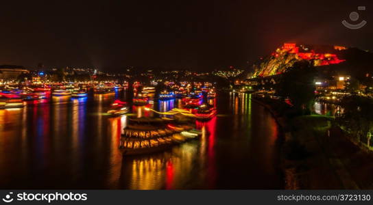 Rhine in Flames. firework display of Rhine in Flames in Koblenz 2013