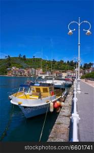 Ribadesella port fisherboat in Asturias of Spain
