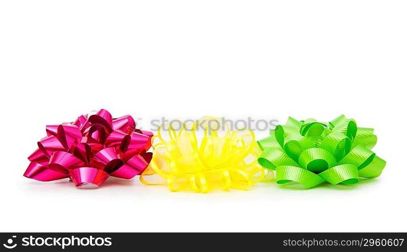 Ribbon bow isolated on the white background