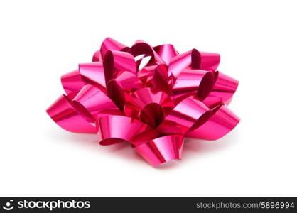 Ribbon bow isolated on the white background