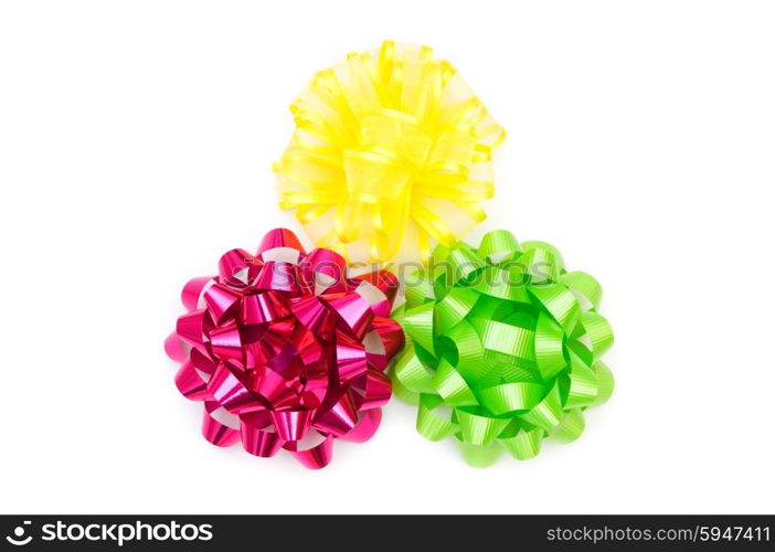 Ribbon bow isolated on the white background