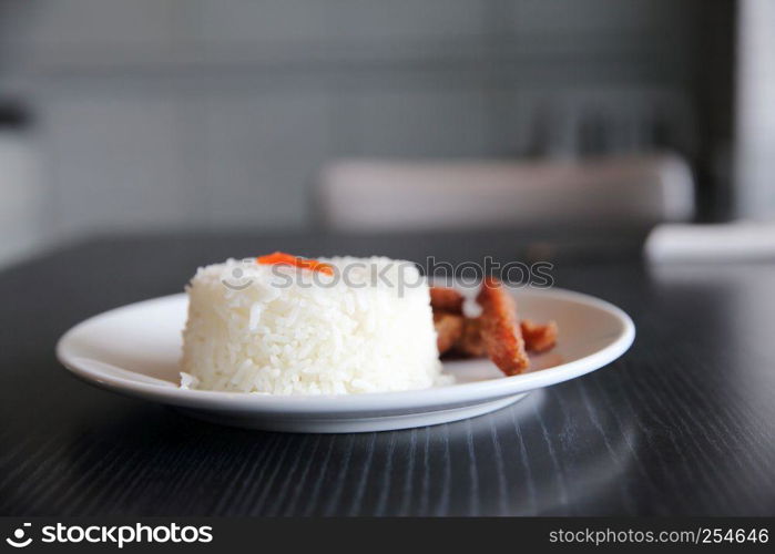 Rice in close up