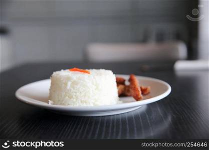 Rice in close up