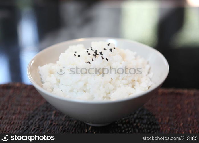 Rice in close up