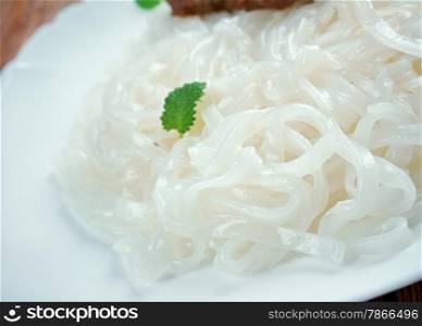 rice noodles.Chinese food close up