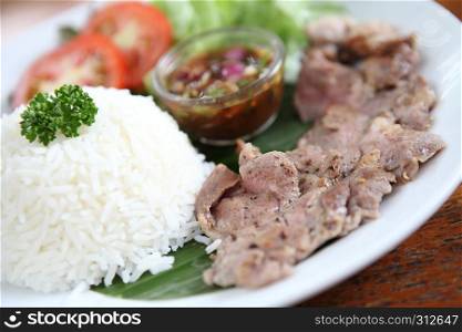 rice with roasted pork